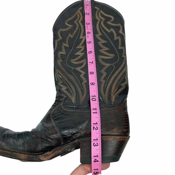 JUSTIN Mens Gabriel Cowboy Western Leather Boots Size 6.5 - Picture 15 of 15